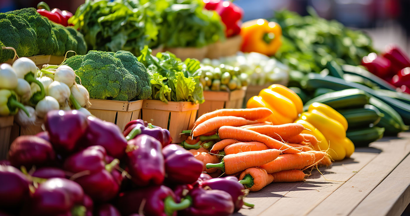 colourful vegetables for healthy skin